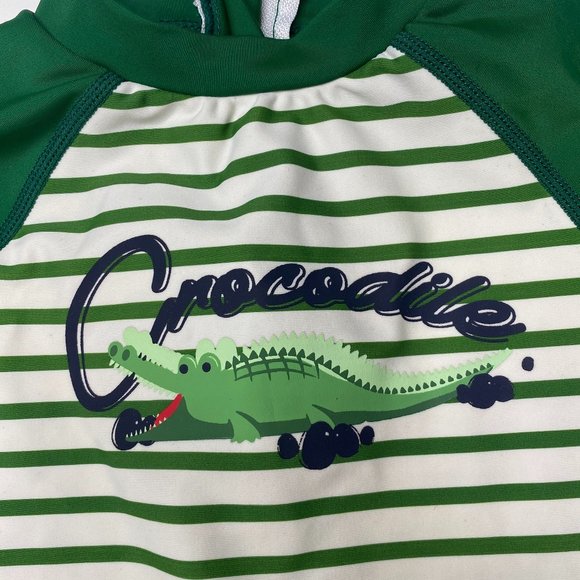 UMELOK, baby boy's 12-18 M, one piece swimsuit with long sleeves, UPF 50+ - Picture 3 of 6